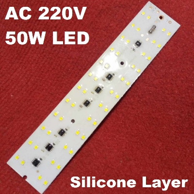 Picture of 50W DIRECT AC 220V 24C2B9V WHITE Color 220V 50Watt LED Light Bulbs 198x34mm 48Pcs White SMD LED Light SMD Board 220V SMD LED Light Plate SMD LED Light 50W