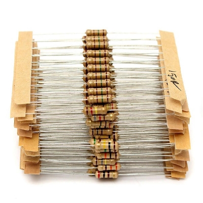 Picture of 50Pcs- 4.7 Ohm Resistors 1/4W 4.7Ohm Carbon Film Resistor 4.7 Ohm Resistance 0.25 Watt 5% Tolerance Fixed Resistors Passive Components 2 Pin Leads