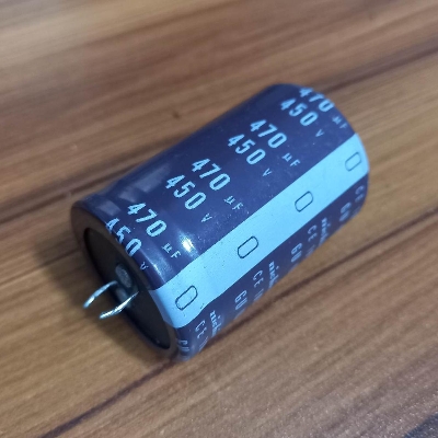 Picture of 470Uf 450V Capacitor Radial Electrolytic Capacitor 470Uf Capacitor 450V 470Uf Radial Pin Type Polarized Aluminum Electrolytic Capacitors 2 Pin Leads