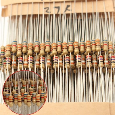 Picture of 50Pcs- 1.8K Resistor 5% 1.8K Carbon Film Resistor 1.8K  Resistor 1/4W Resistance 0.25 Watt Resistor 1.8K Ohm 5% Tolerance Fixed Resistors 2 Pin Leads