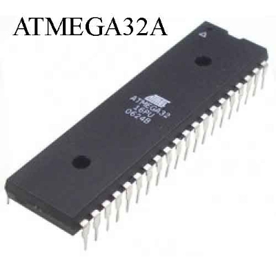 Picture of ATMEGA32A-PU ATMEGA32A ATMEGA32 16MHz 32KB Flash Memory 2KB Program Memory 8-Bit DIP-40 Pin Atmel ATMEGA AVR Microcontroller IC 40Pin Leads