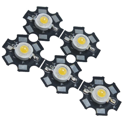 Picture of 50Pcs- 20mm Black PCB Plate White 3 Watt 3.7V Ultra Bright WHITE Color 3W LED SMD Chip 3V 3.7V Metal Plate Heat Sink Aluminum Base 20mm PCB DIY LED Light Bulbs