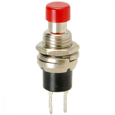Picture of 2Pcs - Silence Switch Stainless Steel Switch 2 Pin AC 250V 1A Mini Push Button SPST On Off Push Button Switches Round Red Cap For Arduino Low Voltage