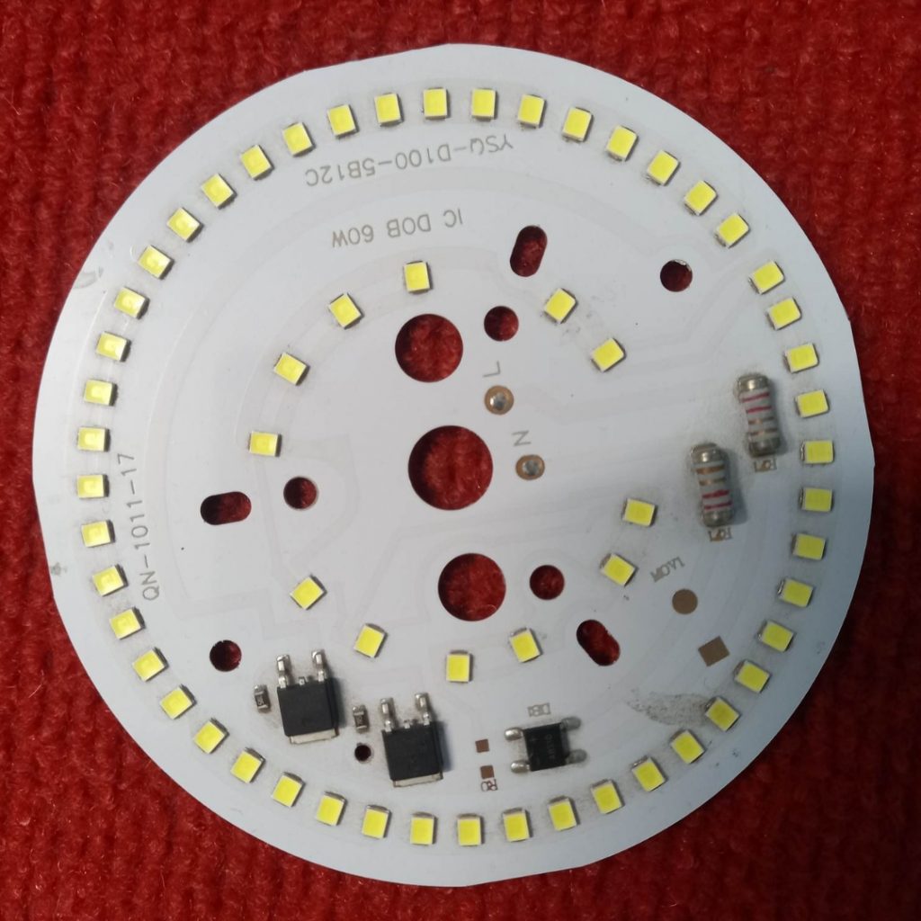 Picture of 5Pcs- Round White 60W Direct Ac 220V 60Watt Led Light Bulbs 96Mm 60Pcs White Smd Led Light Board 220V Smd