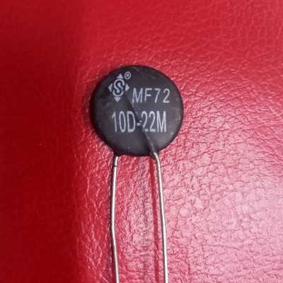 Picture of BLACK NTC 10D-22 22mm Leaded Epoxy Coated Thermistor Temperature Sensor NTC 10 Ohm Thermal Resistor 10 Ohm Thermistor 2 Pin Leads