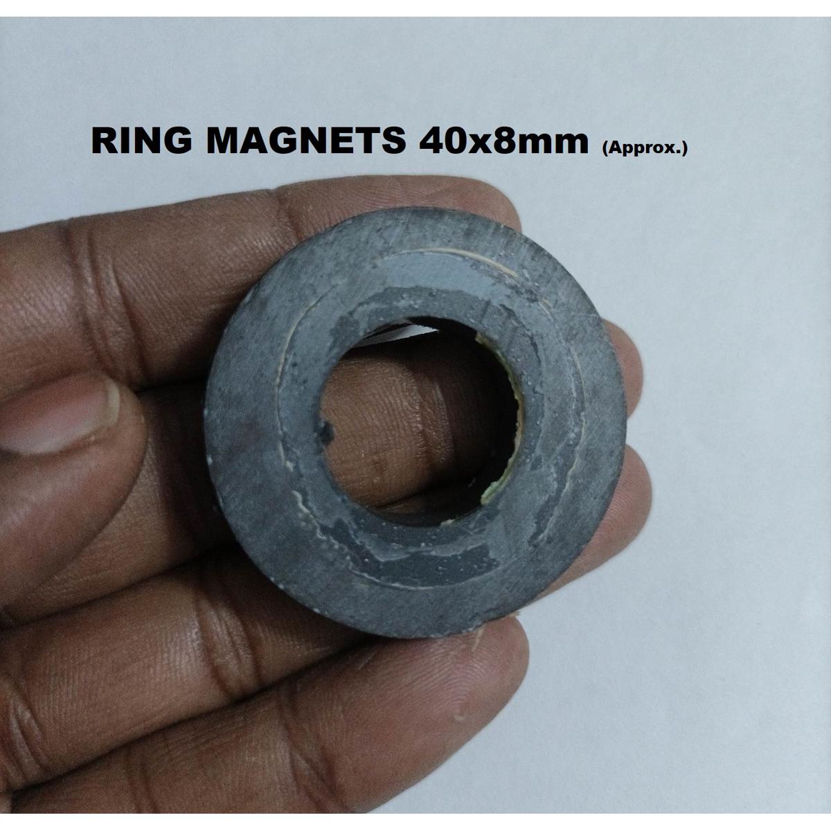 Picture of 12Pcs- Black 40Mm Ring Magnets 40X8Mm Ring Magnets Multipurpose Permanent Round Ring Magnet Permanent Magnet