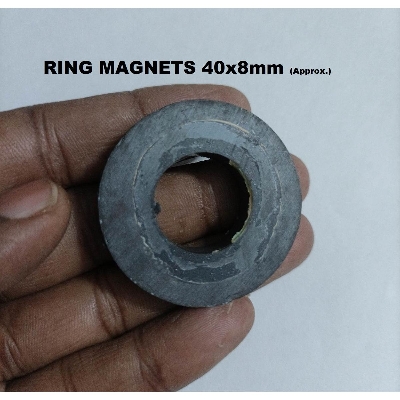 Picture of 12Pcs- Black 40Mm Ring Magnets 40X8Mm Ring Magnets Multipurpose Permanent Round Ring Magnet Permanent Magnet
