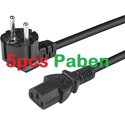 Picture of 5pcs-2Pin POWER CABLES AC 220v 500W 2 Pin 1.5M Length Power Cord Cable For Notebook Computer Desktop PC LCD Monitor Laptop Printer Power Cables 