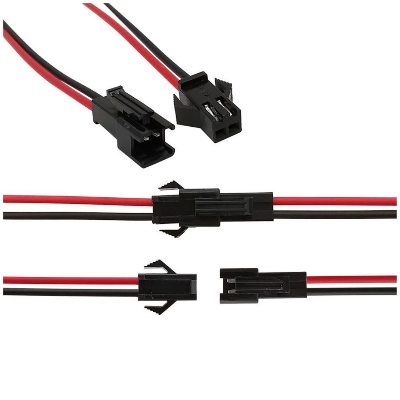 Picture of 5Pair - Black JST Connector 1S Battery JST Male Female Lock Type Plug Connector 2 Pin Kit 2.54mm Pitch With 100mm Cable