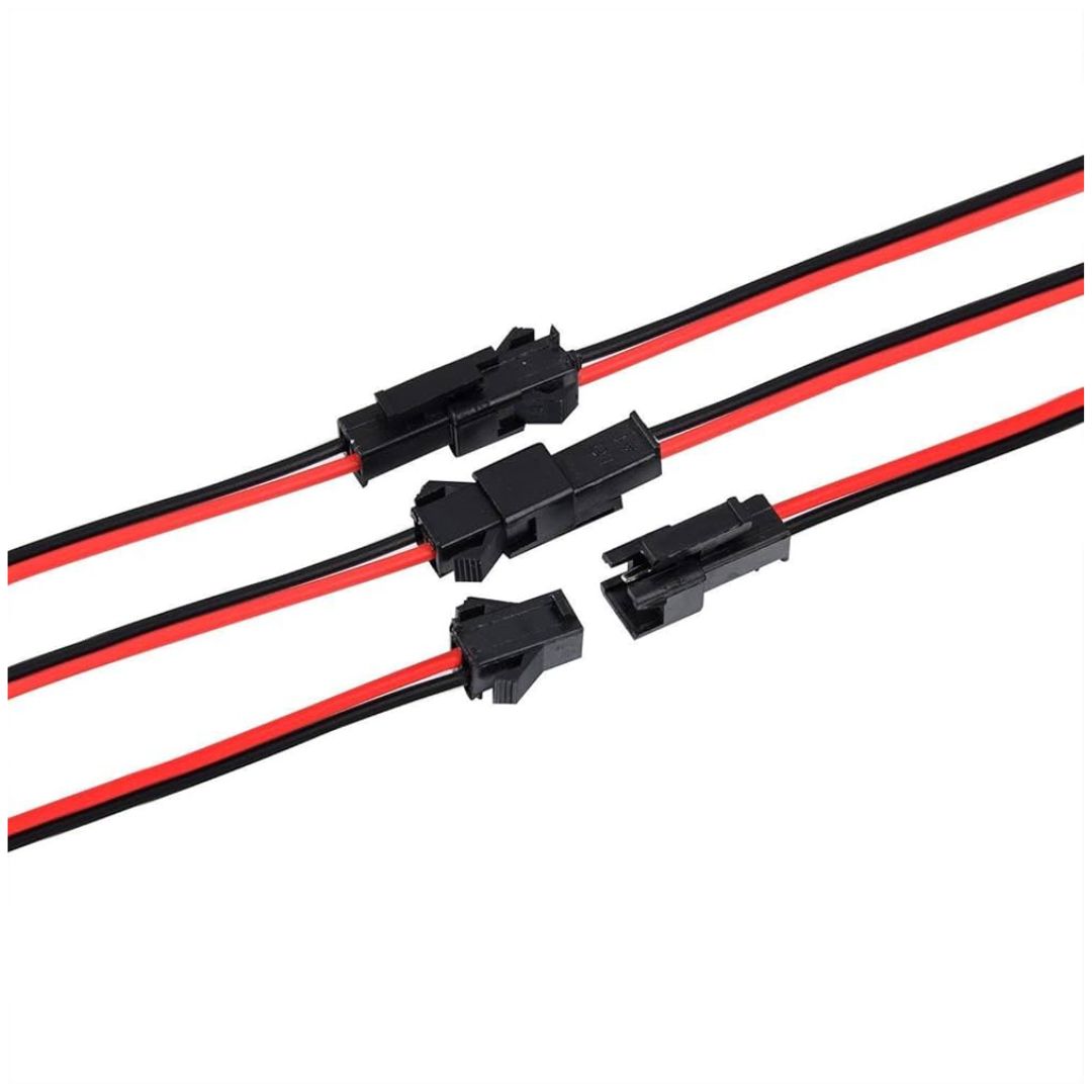 Picture of 5Pair - Black JST Connector 1S Battery JST Male Female Lock Type Plug Connector 2 Pin Kit 2.54mm Pitch With 100mm Cable