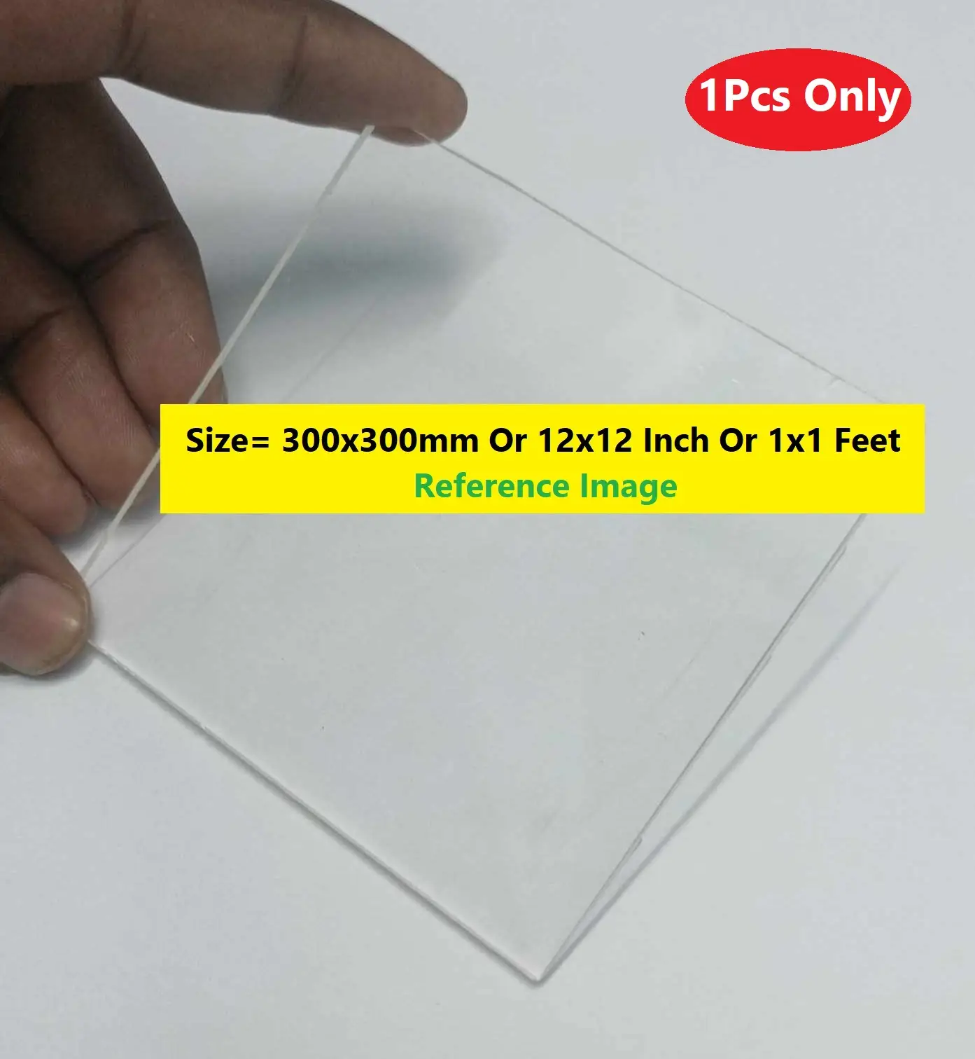 Picture of TRANSPARENT 2mm Acrylic Sheet 2mm Clear Plastic Sheet 2mm Thick Acrylic Sheets Cutting Size 300x300mm Or 12×12 Inch Or 1×1 Feet 12 Inch Acrylic Sheet Clear Perspex Acrylic Sheet 2mm Clear Acrylic Plexiglass
