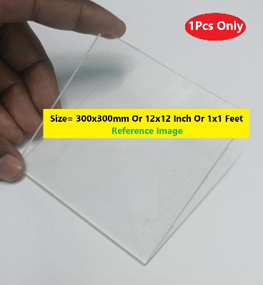 Picture of TRANSPARENT 2mm Acrylic Sheet 2mm Clear Plastic Sheet 2mm Thick Acrylic Sheets Cutting Size 300x300mm Or 12×12 Inch Or 1×1 Feet 12 Inch Acrylic Sheet Clear Perspex Acrylic Sheet 2mm Clear Acrylic Plexiglass
