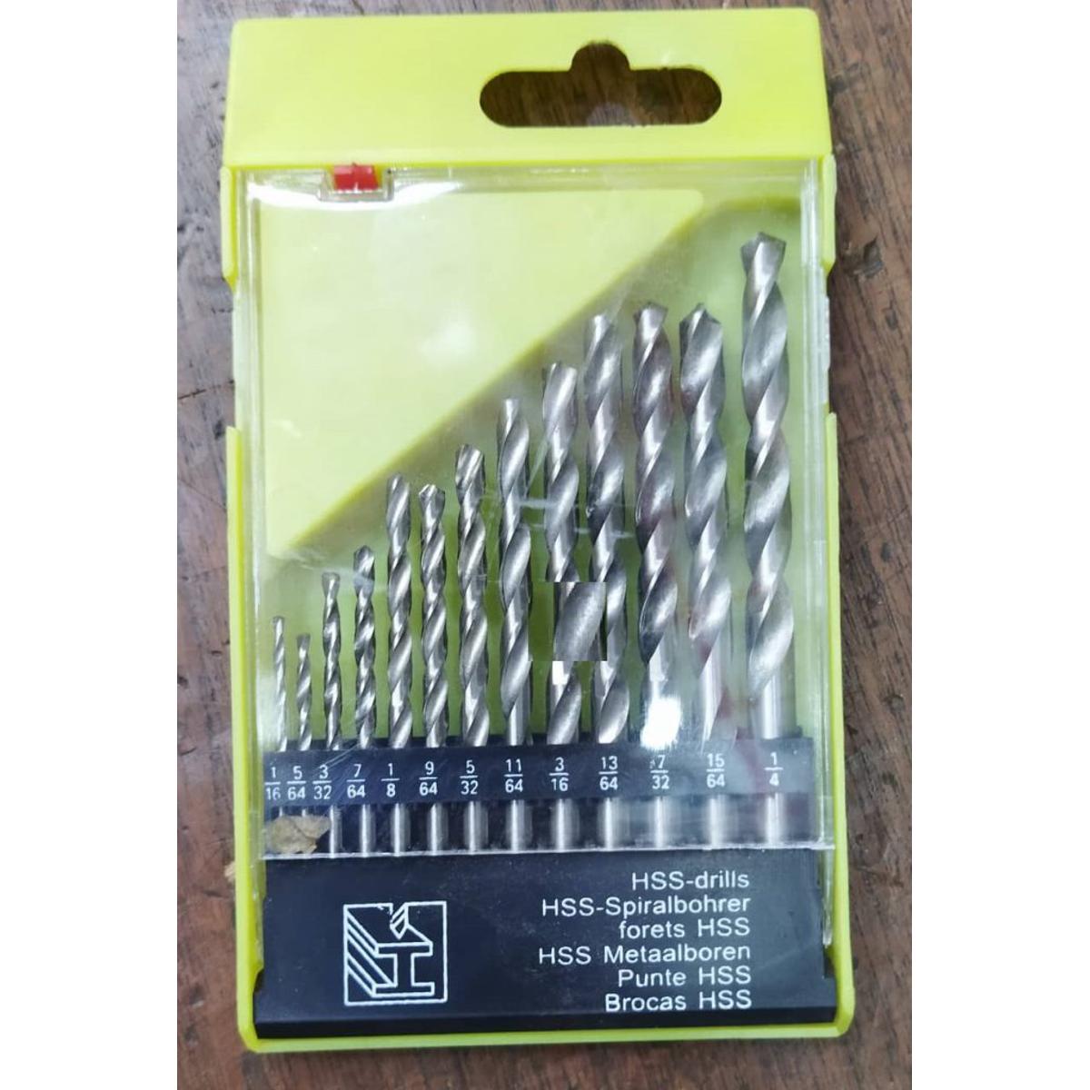 Picture of WHITE HSS STEEL 13Pcs Set Of HSS Drill Bit Set 1.5-6.5mm Twist Drill Bit 1/16-1/4 Inch Tool Sets Drill Bit For 775 Motor Wood Work Drill Chuck