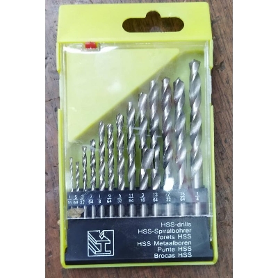 Picture of WHITE HSS STEEL 13Pcs Set Of HSS Drill Bit Set 1.5-6.5mm Twist Drill Bit 1/16-1/4 Inch Tool Sets Drill Bit For 775 Motor Wood Work Drill Chuck
