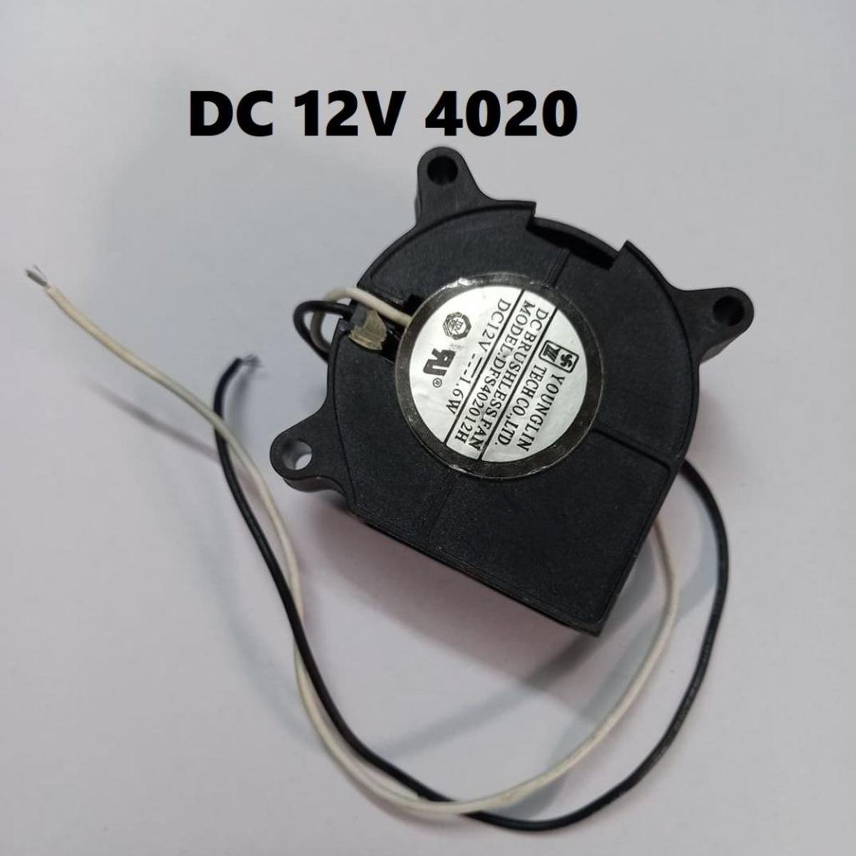 Picture of 40mm BLOWER FAN 1.5″ Inch 12V Cooling Fans 4020 DC 12V Radial Turbine Blower Exhaust Fan 40x20mm Heatsinks Cooler Cooling Fan Radiator Heat Dissipation Fan With Cables
