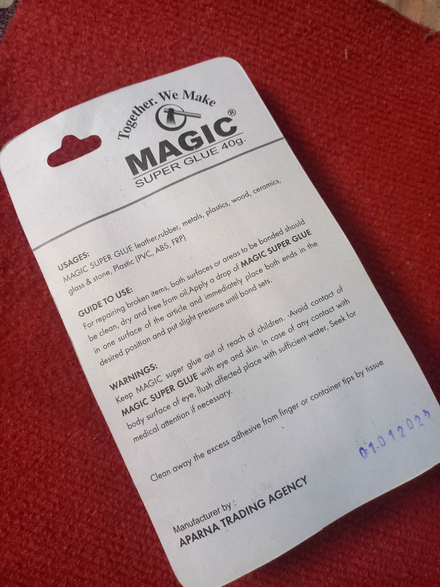 Picture of Super Glue 40gm Magic Glue 40gm Adhesives For Joint - 302029351