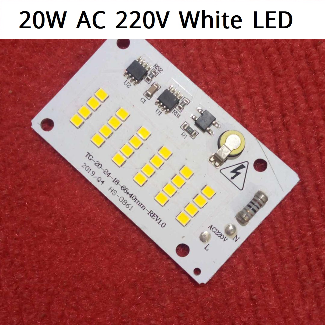 Picture of WHITE Color 20W Direct AC 220V 24PCS LED TG202418-REV1.0 HS-0861 Size 66x44mm COB SMD LED Light Chip