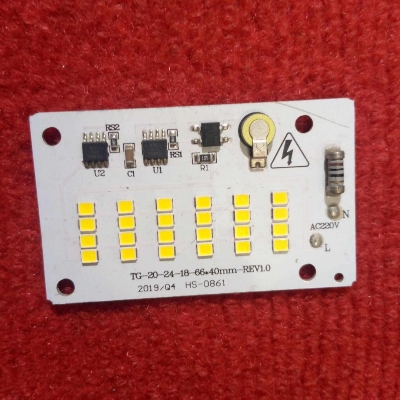 Picture of WHITE Color 20W Direct AC 220V 24PCS LED TG202418-REV1.0 HS-0861 Size 66x44mm COB SMD LED Light Chip