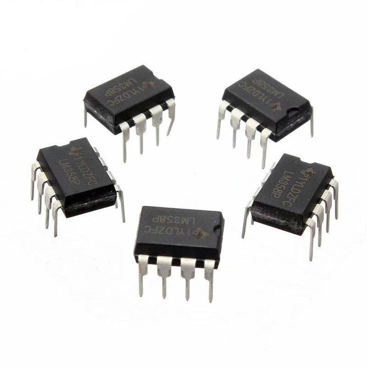Picture of 2Pcs- A CLASS LM358 IC LM358P LM358N Low Power Dual Operational Amplifier Op-Amp OPAMP Integrated Circuit DIP-8 8 Pin Leads Dual In Line Package Chip