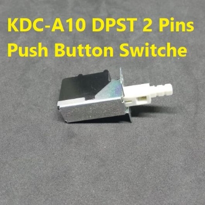 Picture of 2Pcs- KDC-A10 DPST 2 Pins Push Button Switches 8A 250V AC For TV Switches