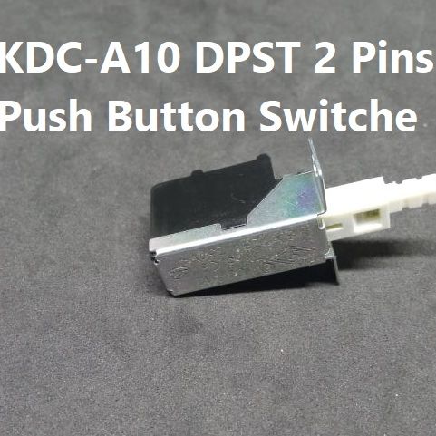 Picture of 2Pcs- KDC-A10 DPST 2 Pins Push Button Switches 8A 250V AC For TV Switches