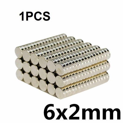 Picture of 3Pcs- 6x2mm DISC Neodymium Magnet 6x2mm Industrial Super Strong Neodymium Disc Magnets Super Strength Permanent For Garage Kitchen Science Craft Projects