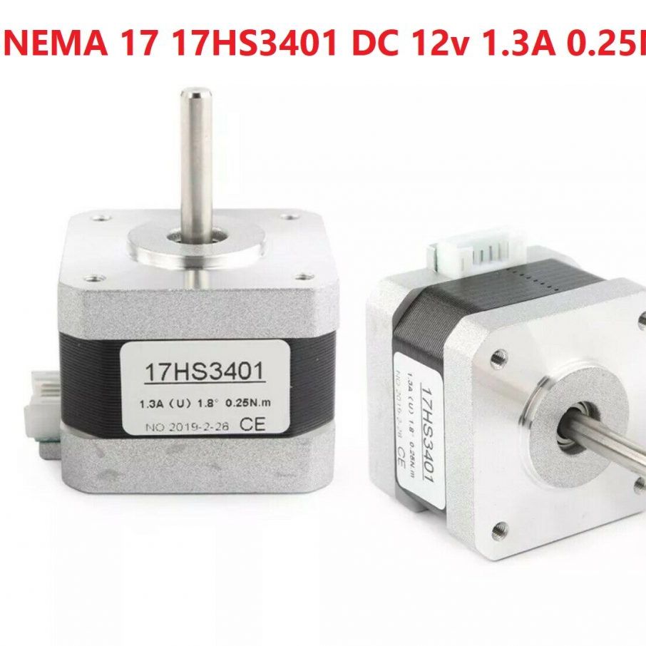 Picture of 0.25N.m NEMA17 NEMA-17 17HS3401 DC 12V 1.3A 0.25N.m 1.8 Degree 4 Lead Cables 42BYGH L34mm Stepper Motor For CNC Machine 3D Printer NEMA 17 Stepper Motor