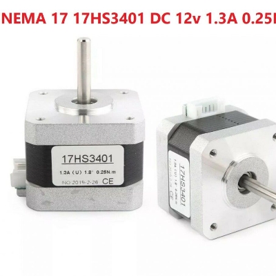 Picture of 0.25N.m NEMA17 NEMA-17 17HS3401 DC 12V 1.3A 0.25N.m 1.8 Degree 4 Lead Cables 42BYGH L34mm Stepper Motor For CNC Machine 3D Printer NEMA 17 Stepper Motor