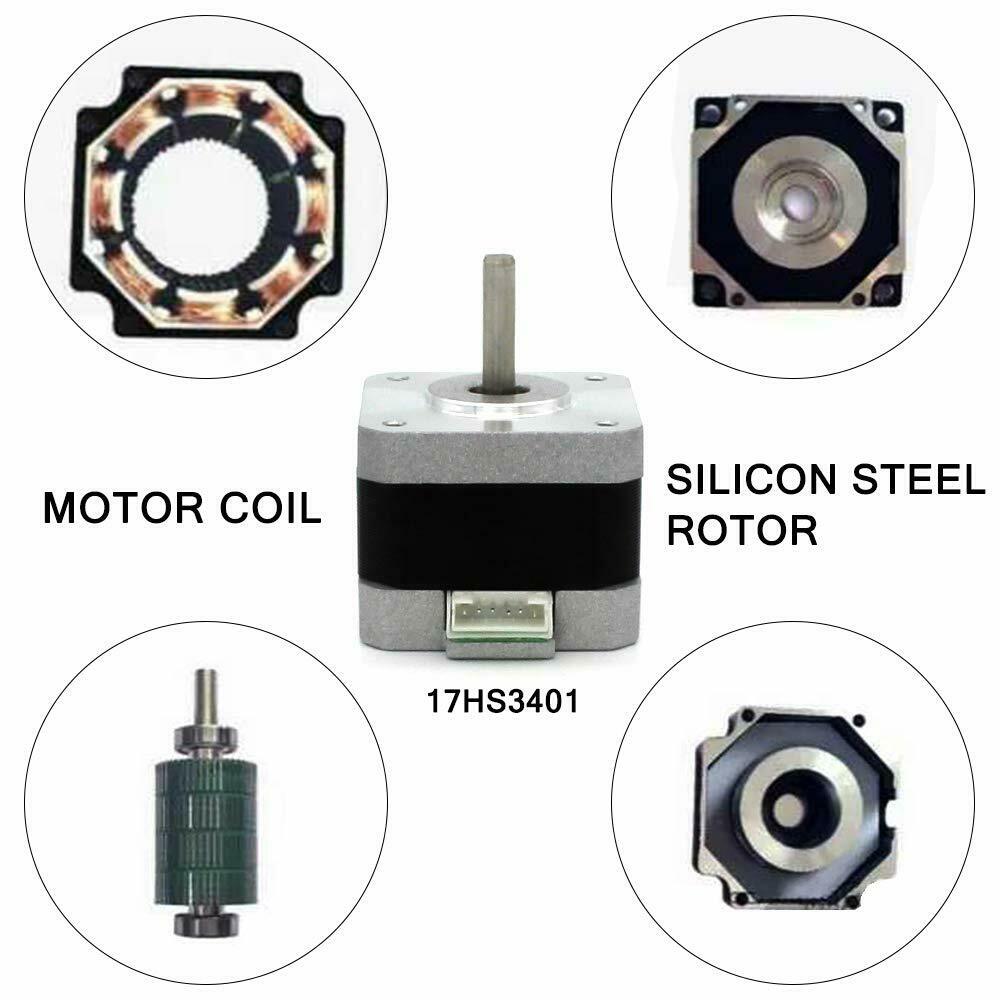 Picture of 0.25N.m NEMA17 NEMA-17 17HS3401 DC 12V 1.3A 0.25N.m 1.8 Degree 4 Lead Cables 42BYGH L34mm Stepper Motor For CNC Machine 3D Printer NEMA 17 Stepper Motor