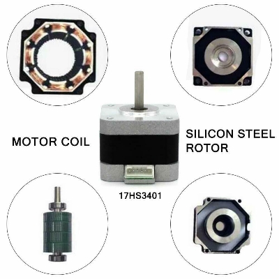 Picture of 0.25N.m NEMA17 NEMA-17 17HS3401 DC 12V 1.3A 0.25N.m 1.8 Degree 4 Lead Cables 42BYGH L34mm Stepper Motor For CNC Machine 3D Printer NEMA 17 Stepper Motor