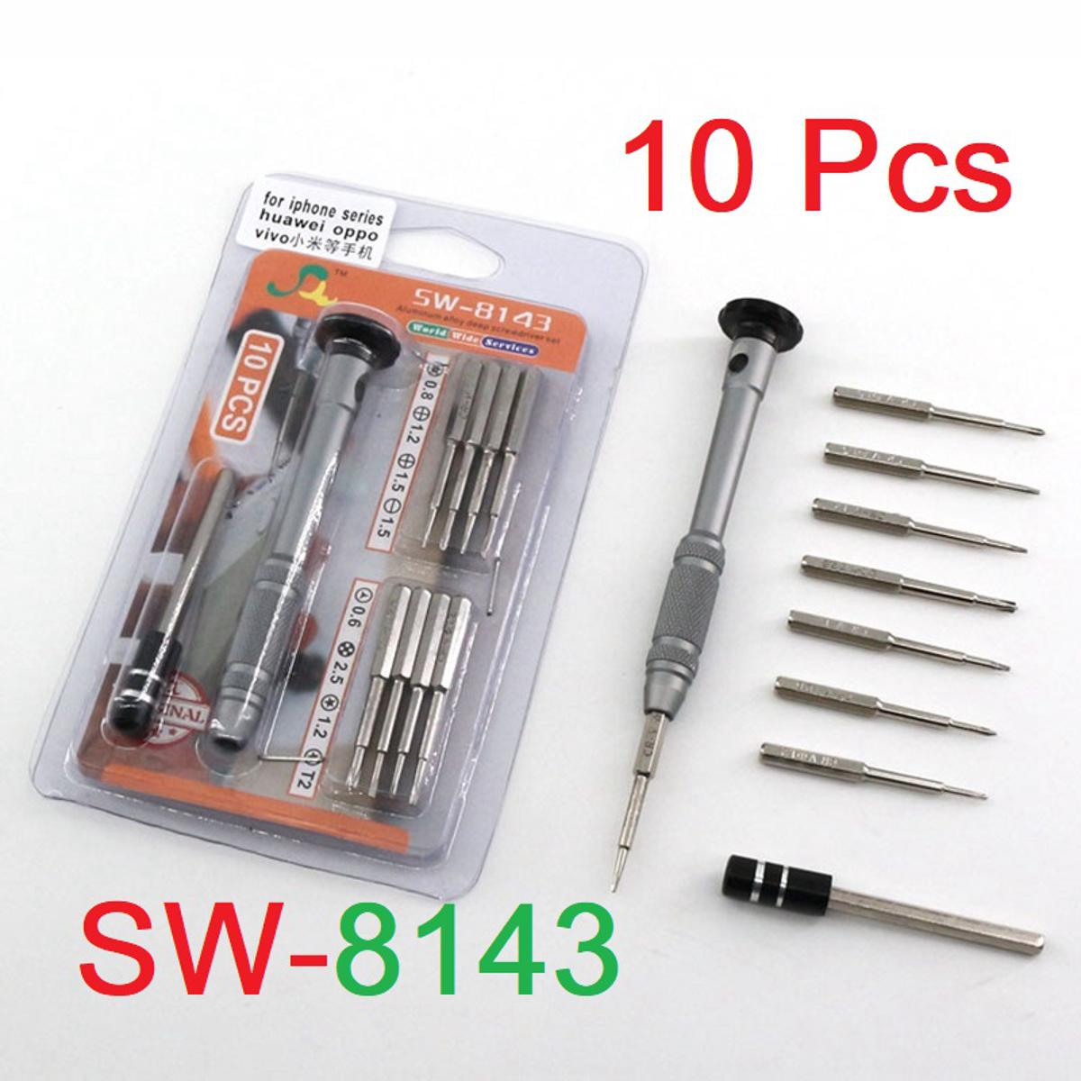 Picture of Precision Screwdriver Set 10 in 1 Repair Tool Kit With Magnetic Steel Bits Precision Aluminum Handle and Steel Long Shaft Repair Precision Screwdriver Set