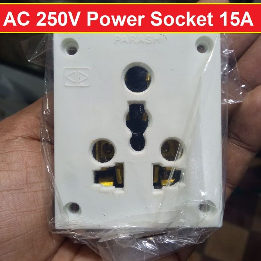 Picture of BACK PART With IPS UPS Stabilizer Computer Refrigerator Power Socket AC 250V 15A 6 Pole Combine Socket Universal Plug Socket