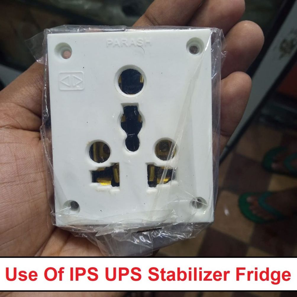 Picture of BACK PART With IPS UPS Stabilizer Computer Refrigerator Power Socket AC 250V 15A 6 Pole Combine Socket Universal Plug Socket