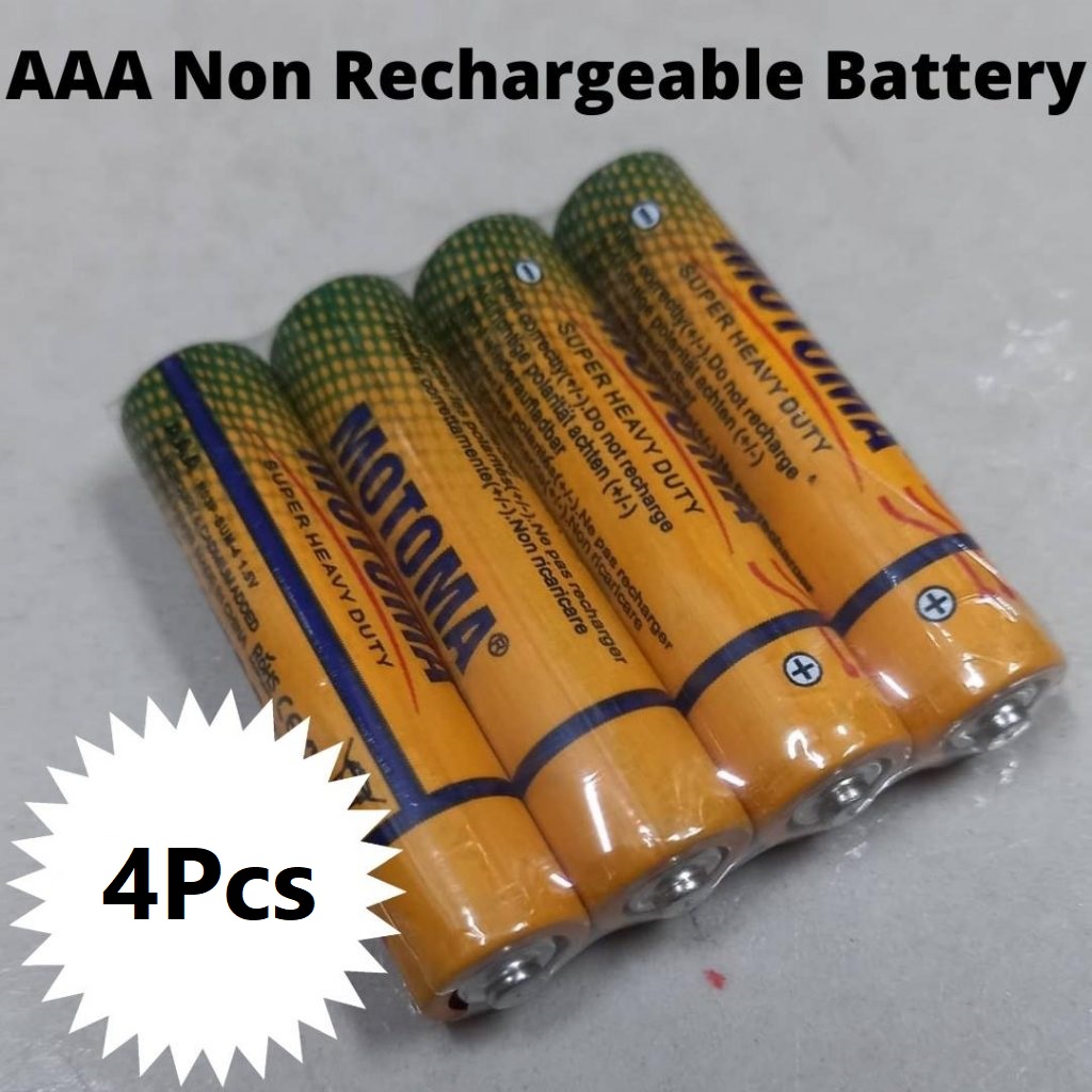 Picture of 4Pcs- NON RECHARGEABLE Battery 1.5 Battery AAA 3-G 1.5V Non Rechargeable AAA Battery Pin Type Small Triple A Battery 1.5V