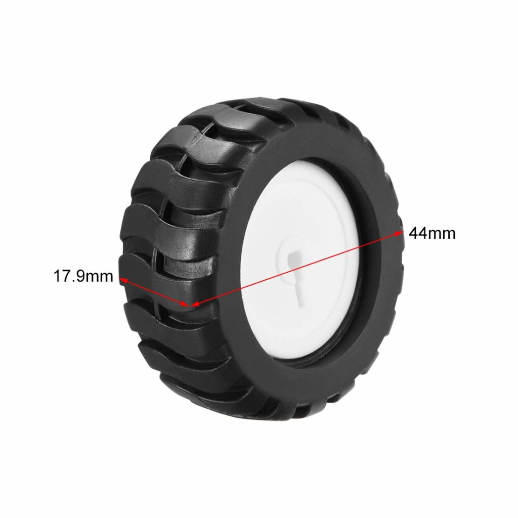 Picture of 3PI WHEEL 44mm N20 GEAR MOTOR Wheel Robotic Wheels MiniQ 3PI 44mm D-Axis Shaft N20 Wheel Rubber Tire 44x18mm N20 Electric Mini Micro N20 Gear Motor