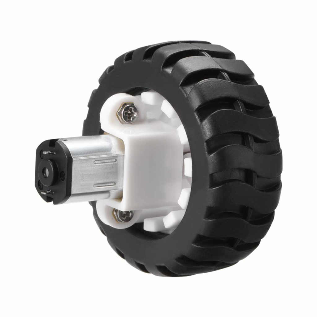 Picture of 3PI WHEEL 44mm N20 GEAR MOTOR Wheel Robotic Wheels MiniQ 3PI 44mm D-Axis Shaft N20 Wheel Rubber Tire 44x18mm N20 Electric Mini Micro N20 Gear Motor