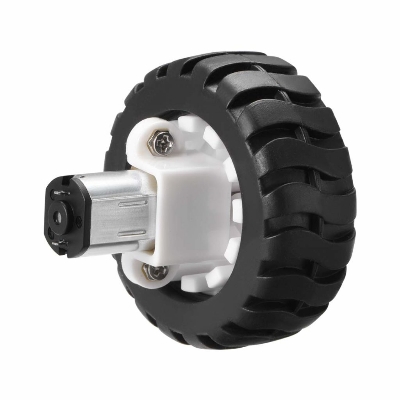 Picture of 3PI WHEEL 44mm N20 GEAR MOTOR Wheel Robotic Wheels MiniQ 3PI 44mm D-Axis Shaft N20 Wheel Rubber Tire 44x18mm N20 Electric Mini Micro N20 Gear Motor