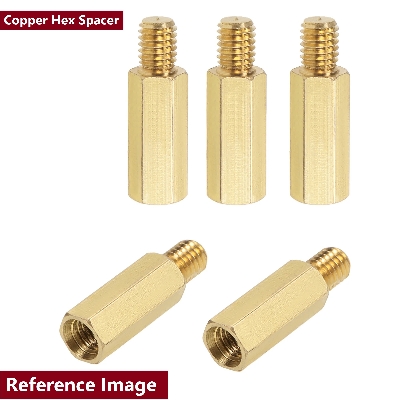 Picture of 4Pcs - 20mm Hex Spacer FEMALE Parts 20mm Hex Female To Male 20mm Brass COPPER Hex Spacer Suitable For M3 Screws Tools Sets Brass Hex Threaded Pillar Standoff Spacer