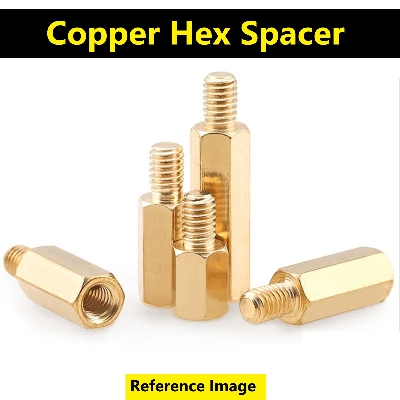 Picture of 4Pcs - 20mm Hex Spacer FEMALE Parts 20mm Hex Female To Male 20mm Brass COPPER Hex Spacer Suitable For M3 Screws Tools Sets Brass Hex Threaded Pillar Standoff Spacer