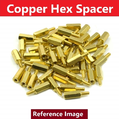Picture of 4Pcs - 20mm Hex Spacer FEMALE Parts 20mm Hex Female To Male 20mm Brass COPPER Hex Spacer Suitable For M3 Screws Tools Sets Brass Hex Threaded Pillar Standoff Spacer