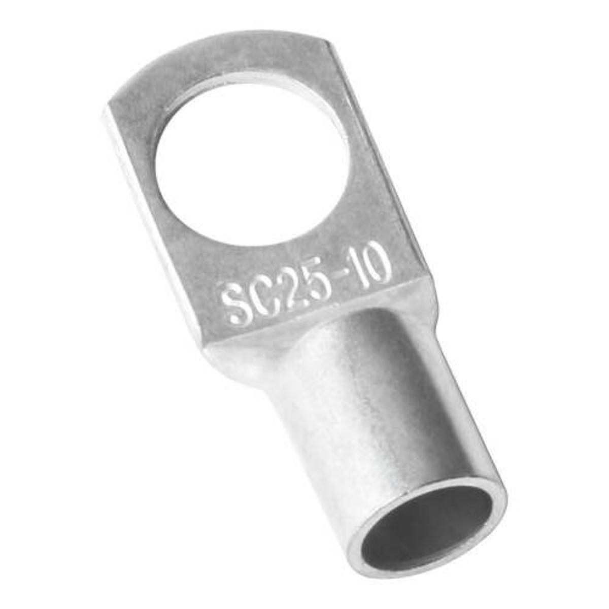 Picture of Tinned Copper SC25-10 Battery Terminal Connector For Cable Wire Lug Wire Nose Ring Type Crimp Cable End Connector Terminals SC25-10 Battery Connector