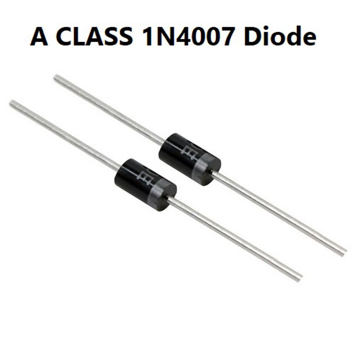 Picture of 20Pcs- A CLASS 1N4007 Diode 4007 Diode 1000V 1A General Purpose 2 Pin Leads Rectifier Diode Silicon Junction Diode DO-41 Package Diode 1N4007