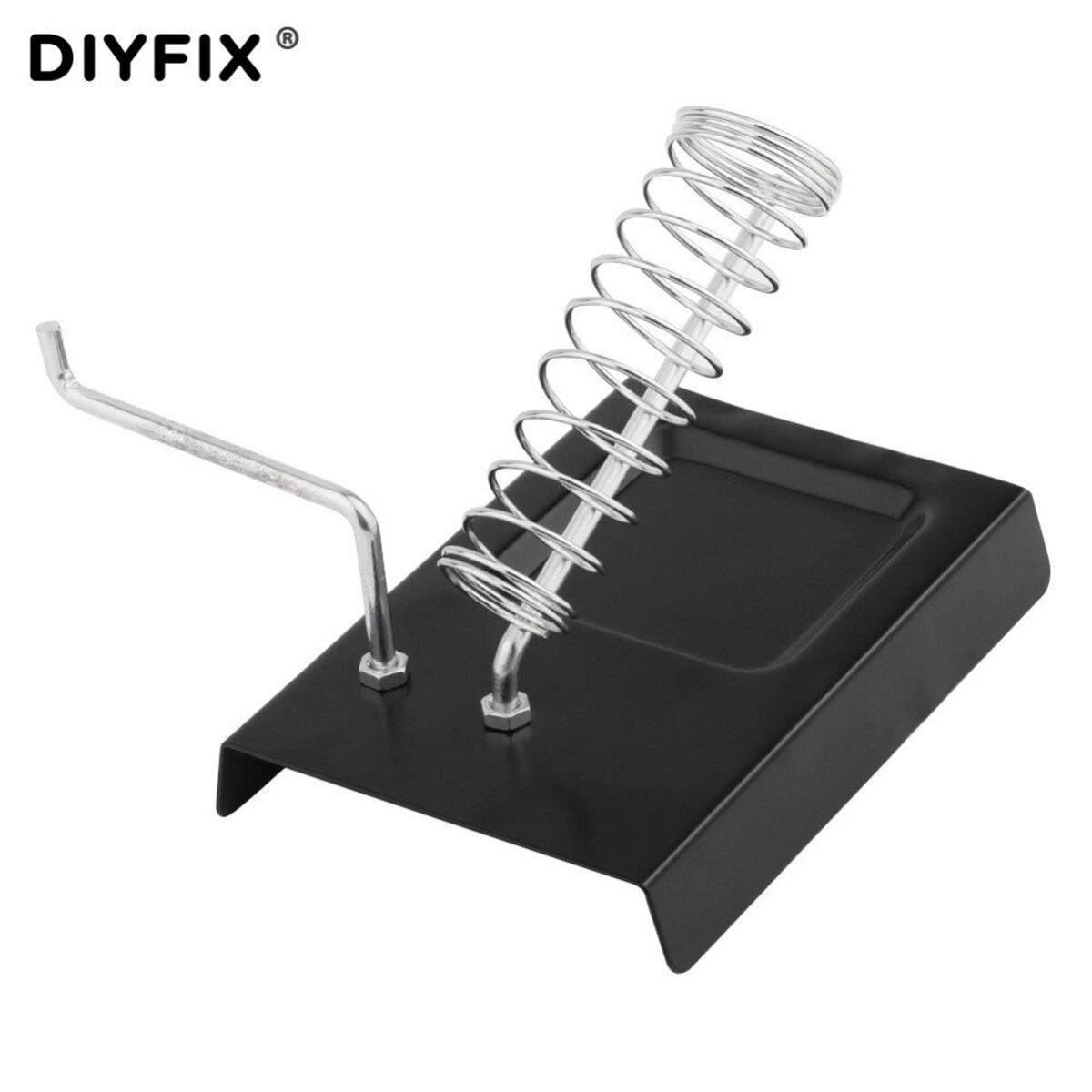 Picture of Heavy Quality Soldering Iron Stand XINFE-NODR-220 Strong Steel Material Circular Metal Support Stand Holder With Bracket Base Spiral Bending Welding Holder Tool For 60W 40W 30W Soldering Iron