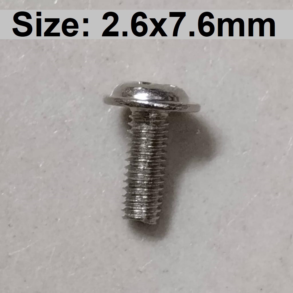 Picture of 10Pcs- CHINA M2.6 Round Head Screws M2.6×7.6mm Stainless Steel Round Cro-ss Pan Head Machine Screw Bolts Self Tapping Plain End M2.6 Crosshead Screws