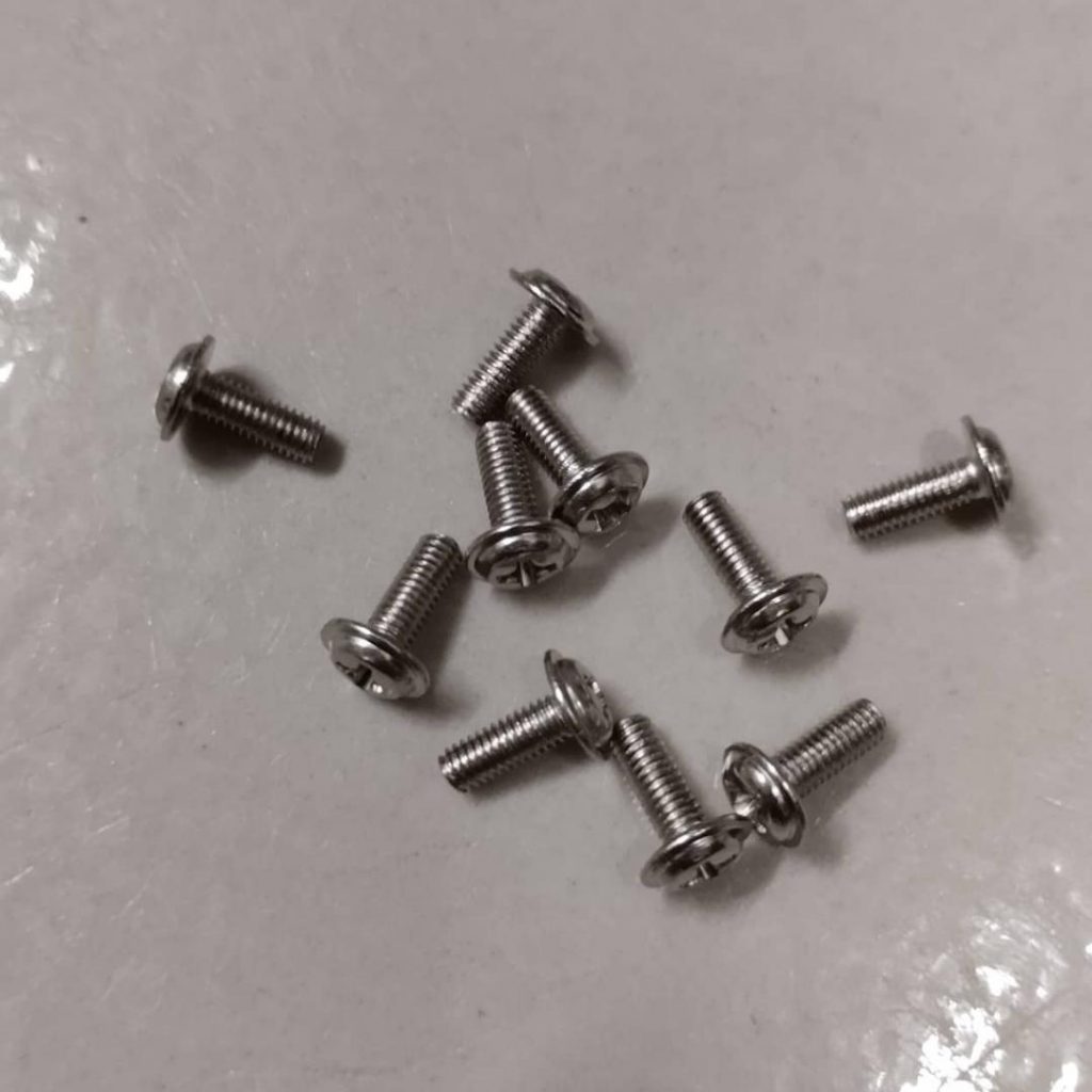 Picture of 10Pcs- CHINA M2.6 Round Head Screws M2.6×7.6mm Stainless Steel Round Cro-ss Pan Head Machine Screw Bolts Self Tapping Plain End M2.6 Crosshead Screws
