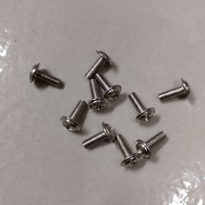 Picture of 10Pcs- CHINA M2.6 Round Head Screws M2.6×7.6mm Stainless Steel Round Cro-ss Pan Head Machine Screw Bolts Self Tapping Plain End M2.6 Crosshead Screws