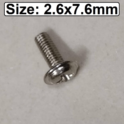 Picture of 10Pcs- CHINA M2.6 Round Head Screws M2.6×7.6mm Stainless Steel Round Cro-ss Pan Head Machine Screw Bolts Self Tapping Plain End M2.6 Crosshead Screws