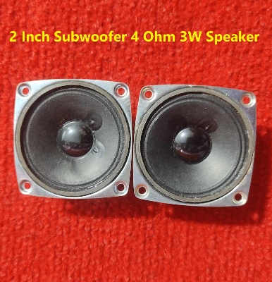 Picture of 2Pcs- HF 2 Inch Subwoofer Speaker 4 Ohm 3W Speakers 2 Inch Speaker 4 Ohm Audio Amplifier Speaker 4 Ohm Speaker 50mm Speaker Audio Speaker 3W Subwoofer Amplifiers Speaker 3W Bluetooth Speaker