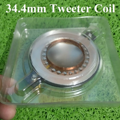 Picture of 34.4mm Tweeter Coil Sound Speaker Diaphragm Voice Reel Horn Replacement Audio Speaker Titanium Film for Car Home Entertainment Receivers & Amplifiers