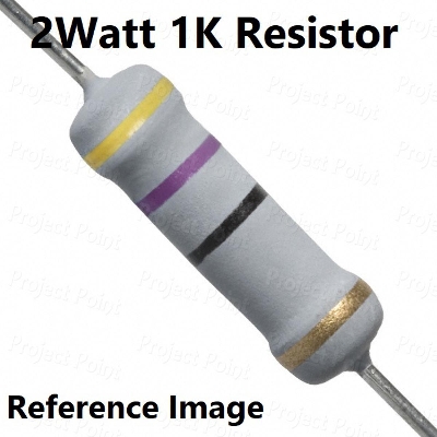 Picture of 10Pcs- 2Watt  1K Resistor 5% 1K Metal Film Resistor 1K Resistor 2W Resistance 2Watt Power Resistor 1K Ohm 5% Tolerance Fixed Resistors 2 Pin Leads